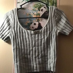 Super Cute teal crop